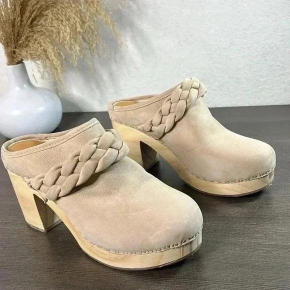 Dolce Vita Hila Suede Clogs Shoes Size 8.5 - Picture 1 of 16